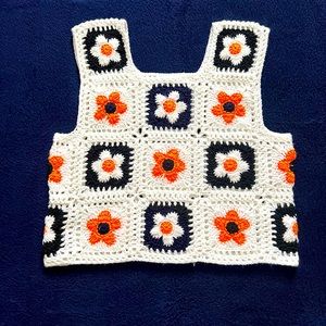 Crochet granny squares top